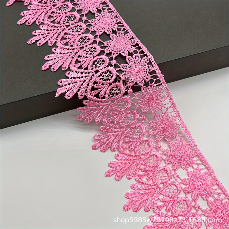 Lace Galloon with Pink Ribbon, Trim and Edges