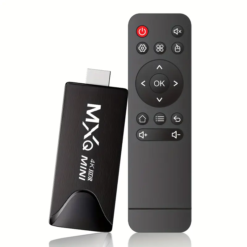 MXQMini TV Stick With Android 10.0 4K Smart TV Box 2.4G WiFi Mini Smart TV  Stick H.265 Media Player Set