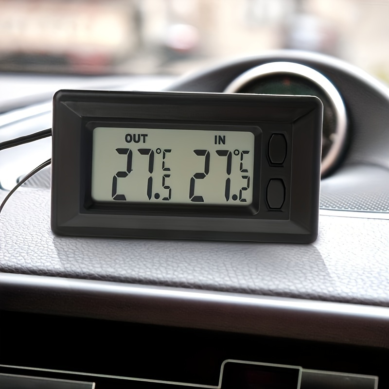 Auto Car Lcd Digital Display Indoor Outdoor Thermometer - Temu