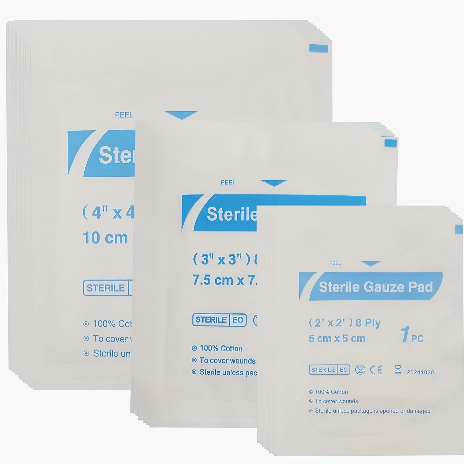 Multiple Specifications Of Sterile Gauze Pads With - Temu