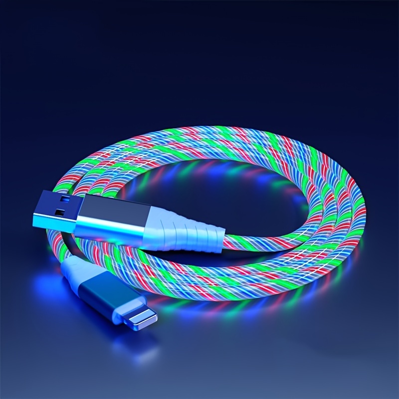 glowing led phone charger