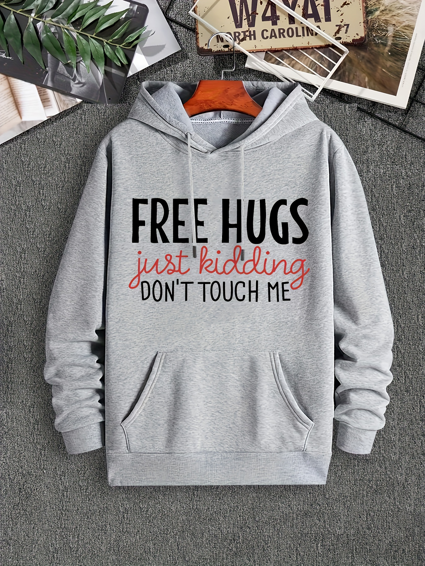 Funny Free Hugs Print Hoodie Cool Hoodies Men Men s Casual Temu