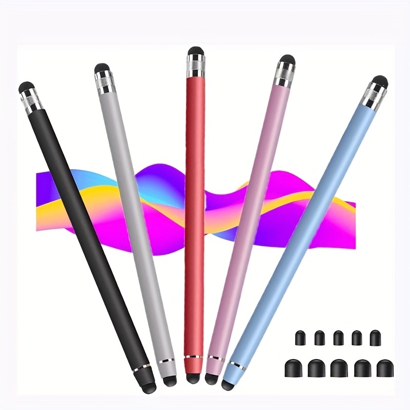 

Stylus Pens For Touch Screens (5 Packs), 10 Replaceable Tips High Precision Capacitive Stylus Pen For Ipad/iphone Tablets And All Universal Touch Screen Devices