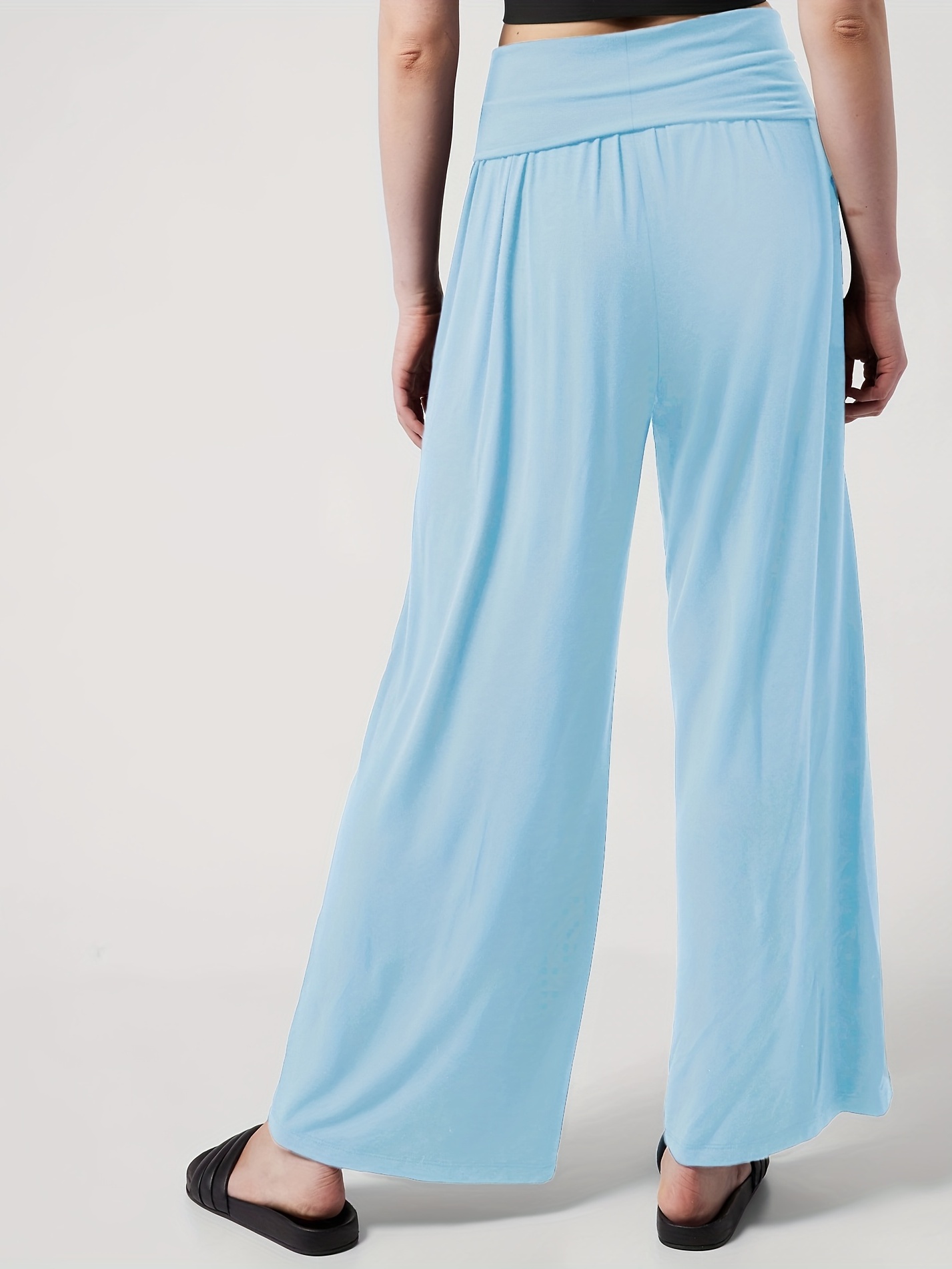 pxiakgy yoga pants fashion women's sports pure color pocket loose casual  shorts yoga pants blue + m 