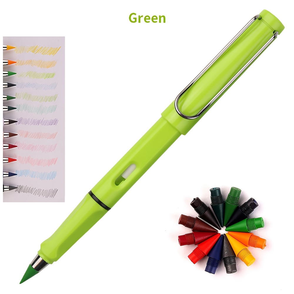 12-in-1 Infinite Pencil Set with Colorful Pen Tips