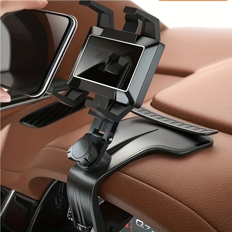

Car Phone Holder, Multifunction Car Dashboard Holder With 360 ° Adjustable Spring Clip, Suitable For 3 To 7 Inch Smartphones Voph045