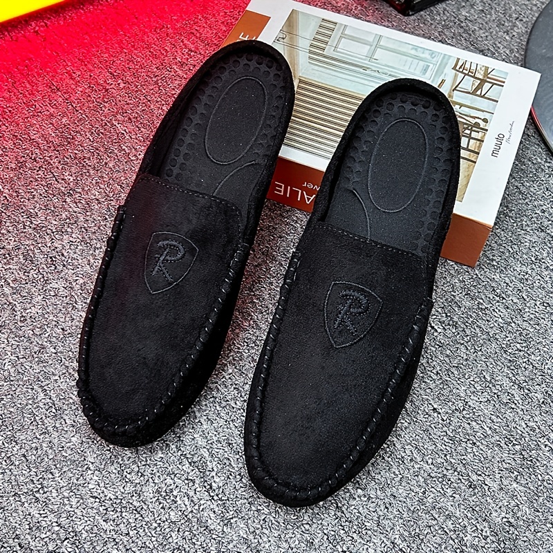 Men's Louis Vuitton Black Official Backless Mules Loafers