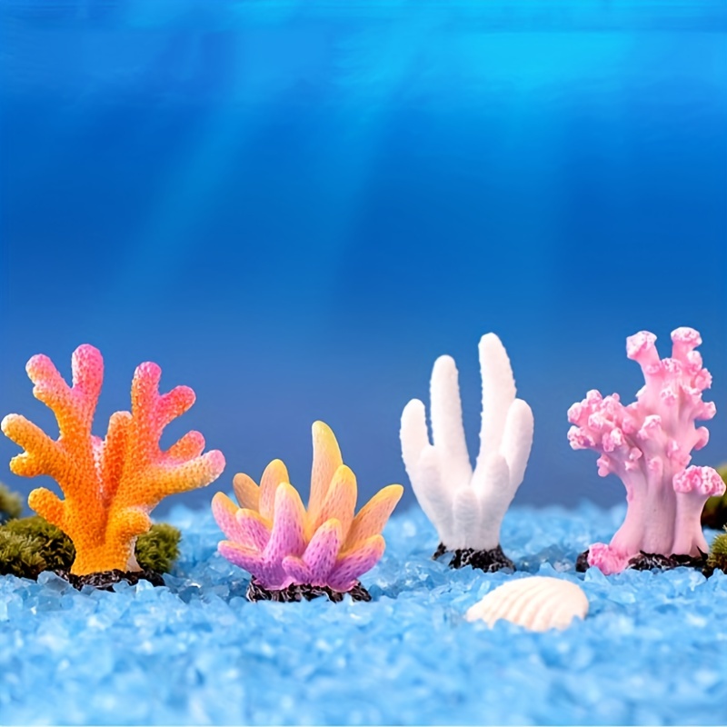 5pcs resin coral ornament Home Office Decor Aquarium Faux Coral