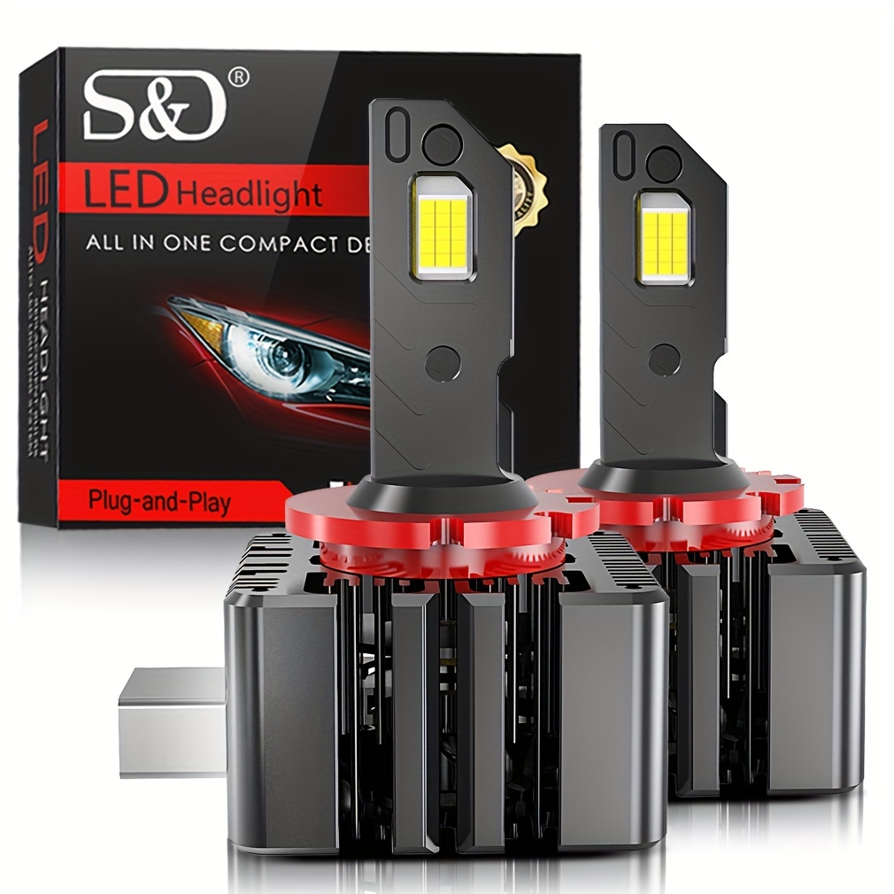 D2S D2R HID to LED Conversion Headlight Bulb Plug & Play 6000K Kit 180W  20000LM