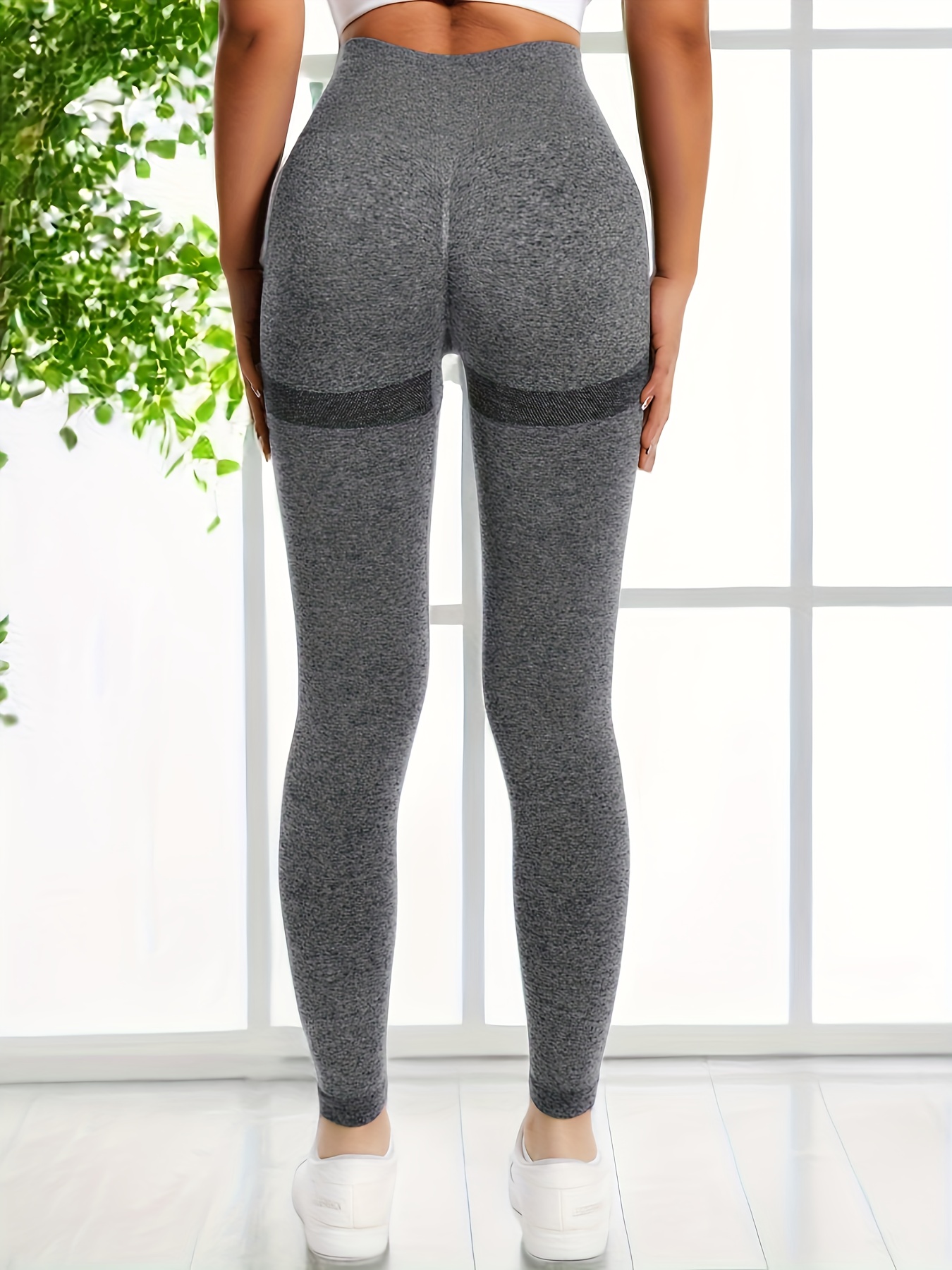  Qopobobo Leggings de entrenamiento de cintura alta para mujer,  pantalones ajustados para yoga, pantalones de baile, Gris : Deportes y  Actividades al Aire Libre