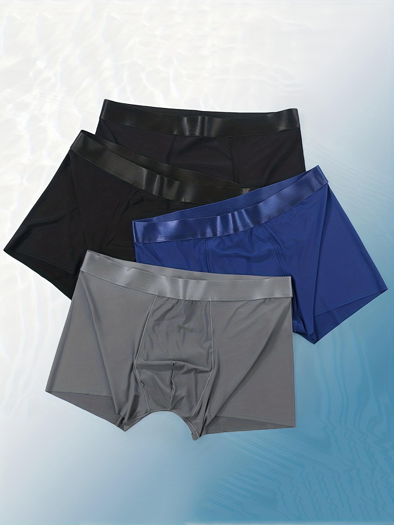 Men's Ice Silk Cool Underwear Ultra thin Breathable - Temu