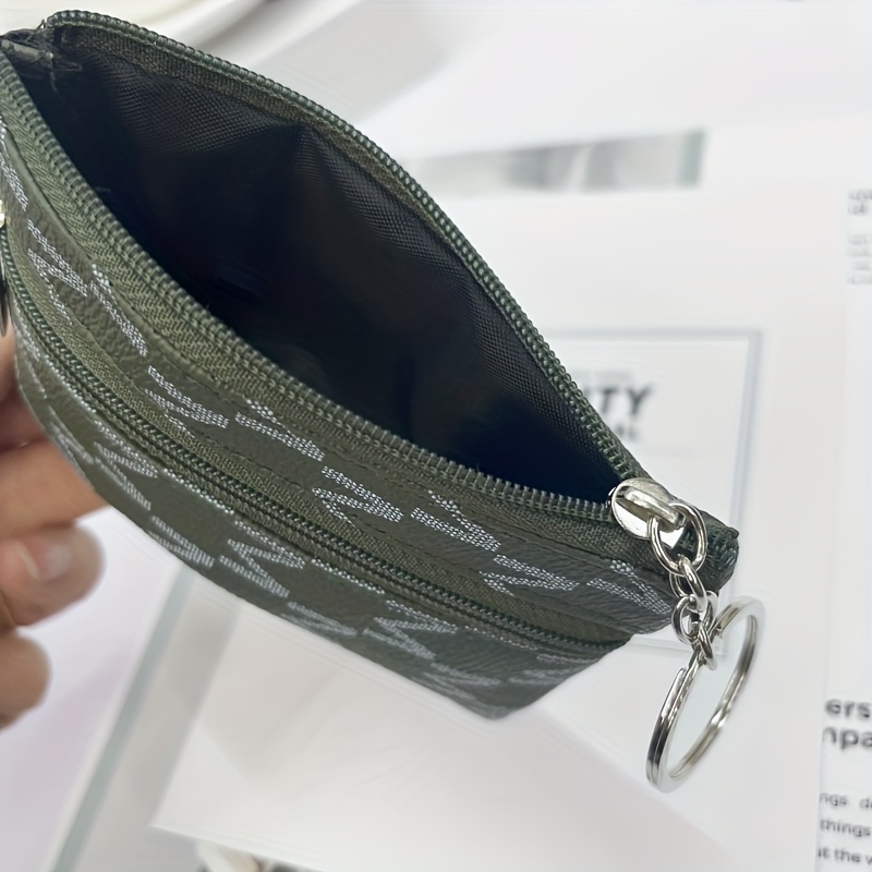 Letter Print Coin Purse, Mini Credit Card Holder, Multi Zipper Wallet With  Keychain - Temu Bulgaria