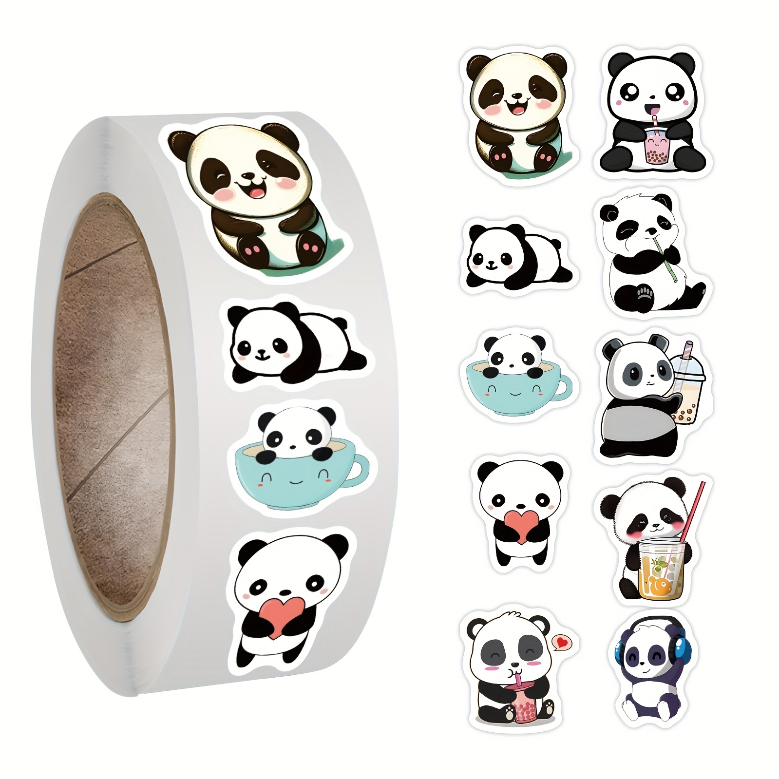 50pcs Panda Stickers Cute Cartoon Animal Stickers for Kids Teens,Aesthetic  Vinyl Stickers for Water Bottle Laptop Skateboard Fridge Desk Bike