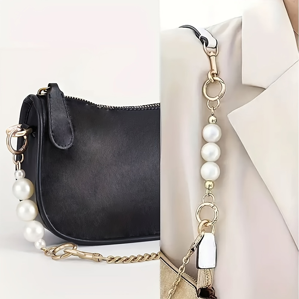  Pearl Chain Purse-Strap Shoulder-Strap Imitation Pearl