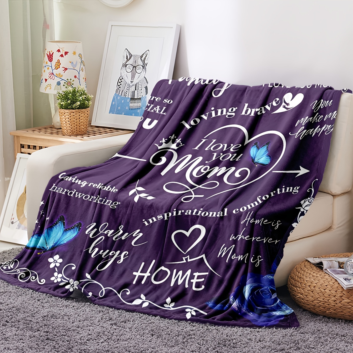 Mom throw blanket gift