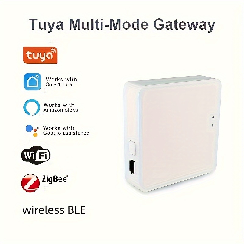 MoesGo Tuya ZigBee Hub, Only Support Tuya Device, Work with Smart Life App,  Intelligent Bridge Wireless Smart Home Gateway Voice Control via Alexa, hub  zigbee 