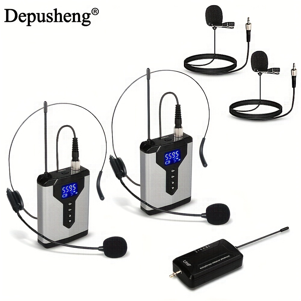Depusheng Dx4 Micrófono Inalámbrico Sistema Profesional 4 - Temu