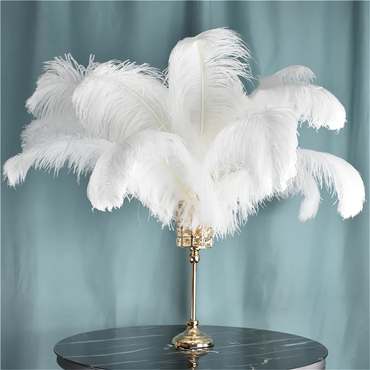Black/white Feather Natural Ostrich Feathers Bulk For - Temu