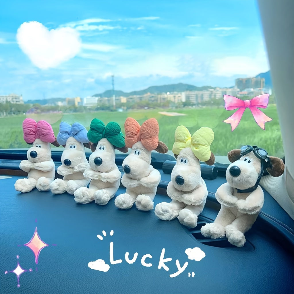 Dog Plush Toy Car Ornament Wiper Shift Grip Ornament Doll - Temu