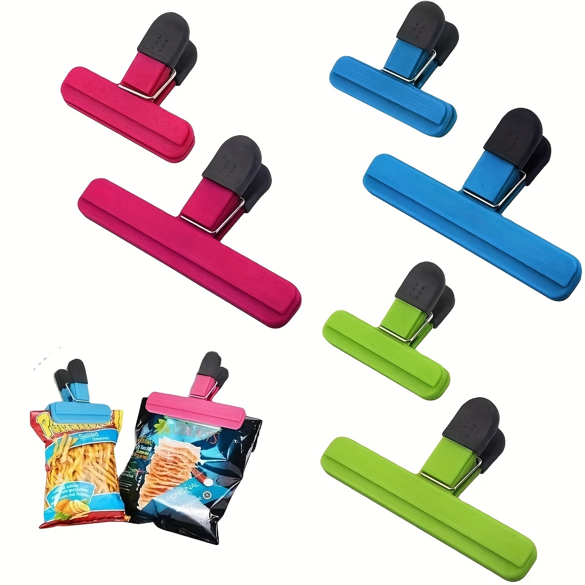 Chips Shaped Sealing Clip Chip Bag Clips Portable Storage - Temu