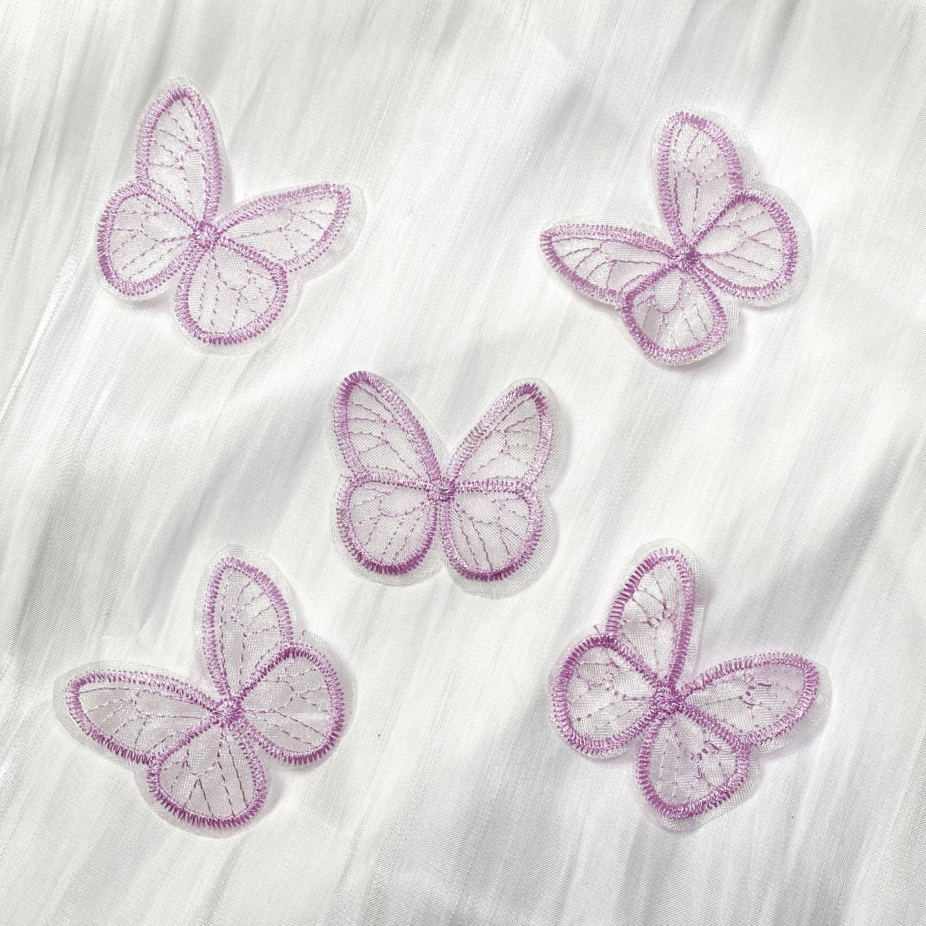 Blue Lace Embroidered Butterfly Patches Sew On Clothes - Temu