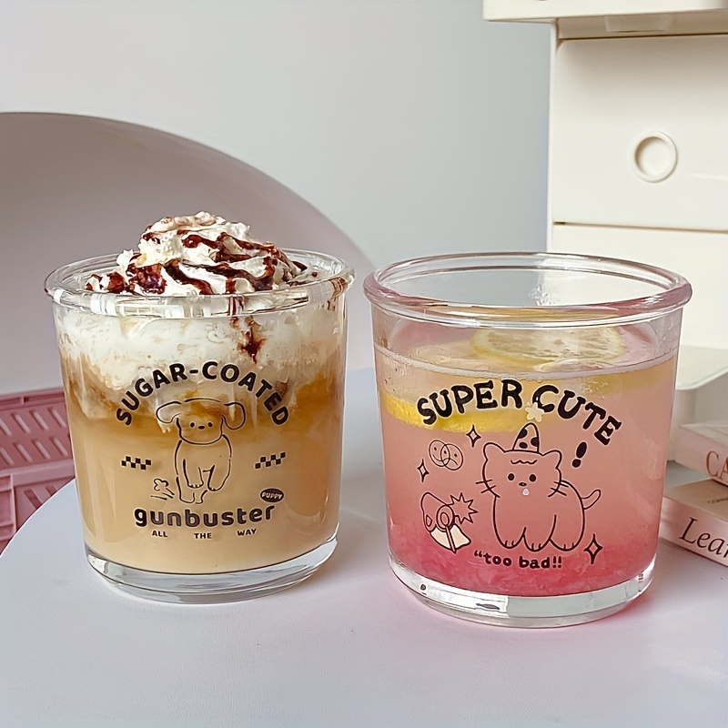 Cat Claw Water Cup 300ml Frosted Glass Coffee Cups Cute Cat - Temu