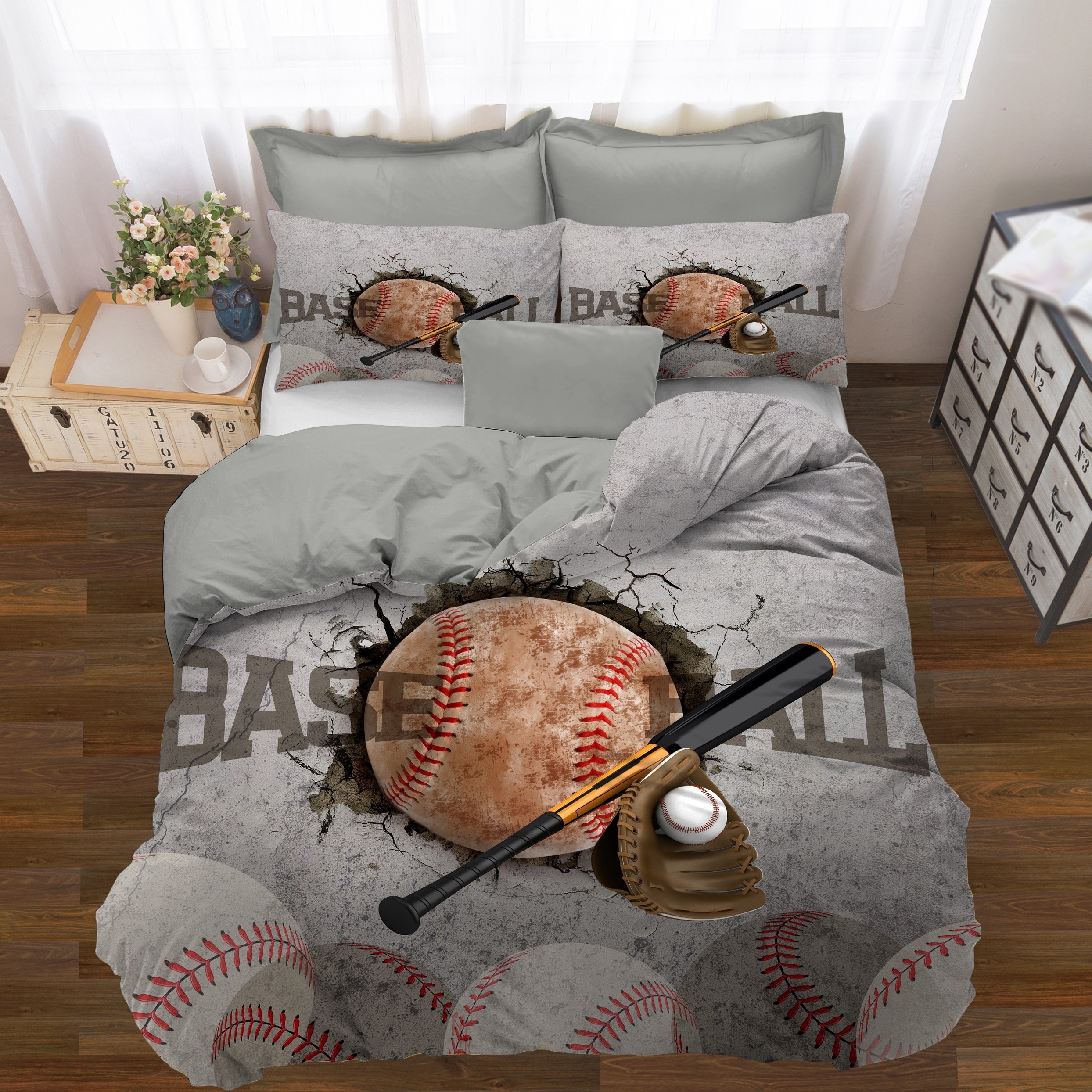 boys baseball bedding