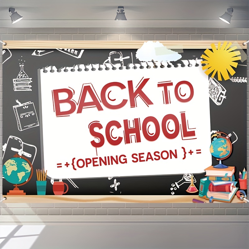 1pc Background Banner School First Day Background Welcome Back To School  Party Decoration Supplies School Classroom Office Photos Background  Decoration Outdoor Indoor Home  Kitchen Temu Australia