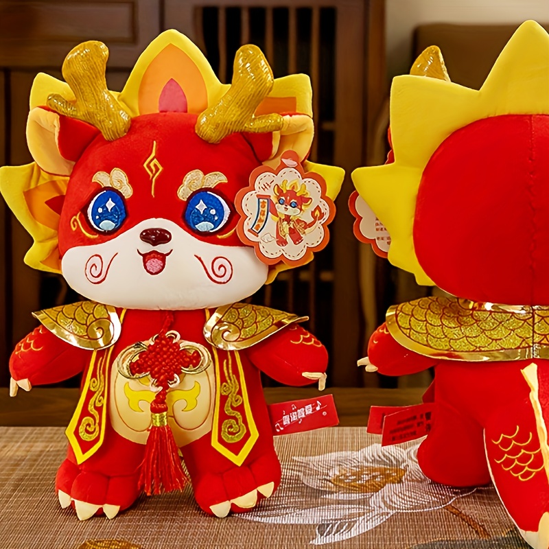 1pc year of the dragon mascot doll 2024 chinese zodiac plush toy 2