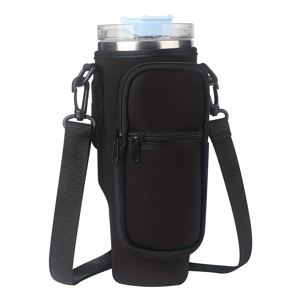 Water Bottle Holder Tumbler, Neoprene Water Cup Bag Sleeve With Adjustable  Shoulder Strap - Temu