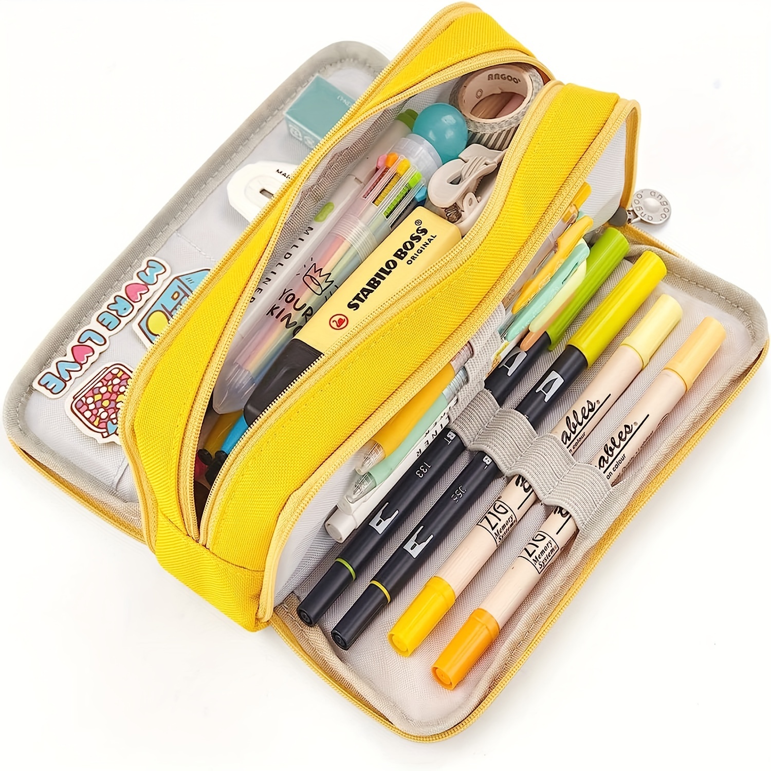 Three layer Pencil Case Large Capacity Pencil Pouch Girls - Temu Germany