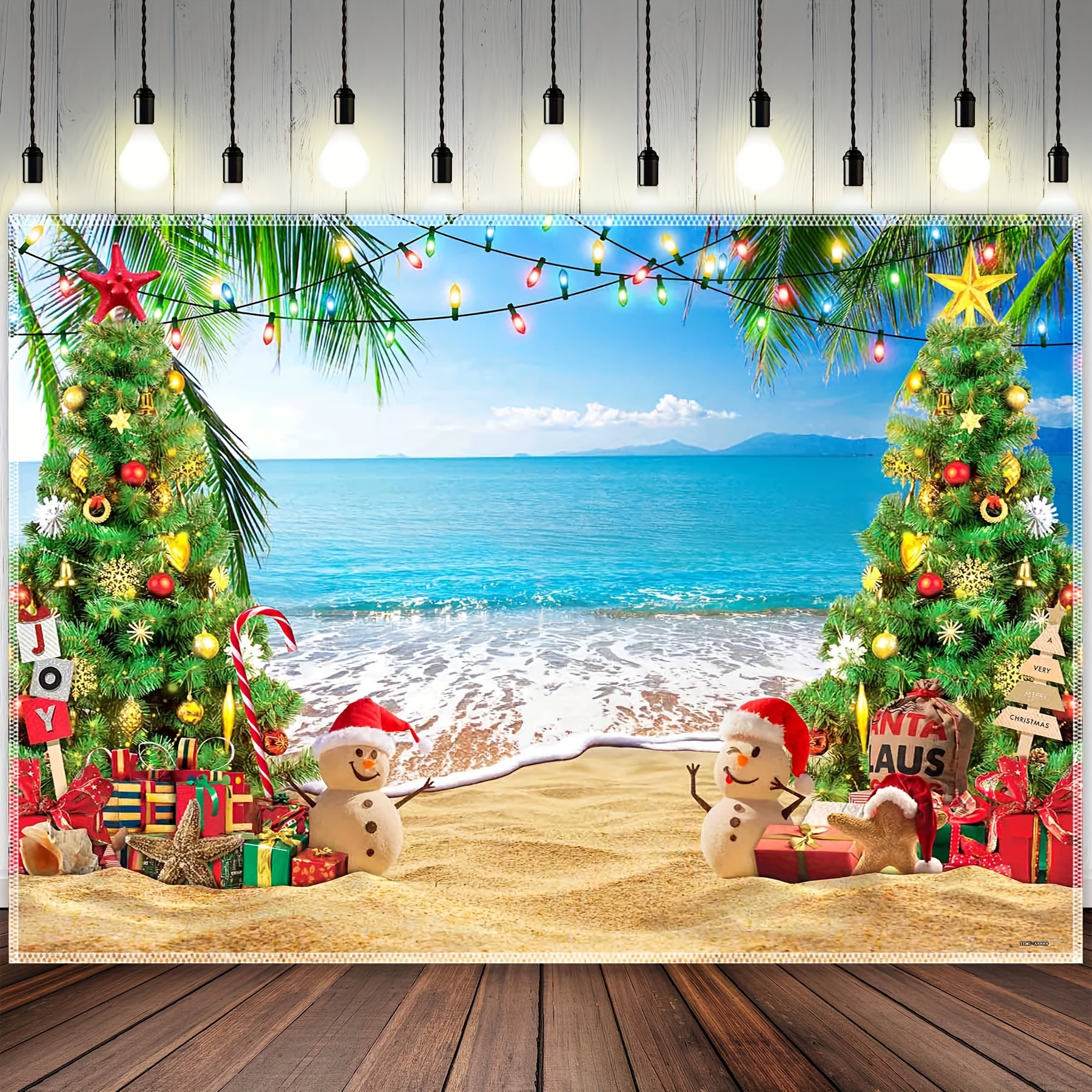 Polyester Christmas In July Photography Backdrop Summer - Temu Malta