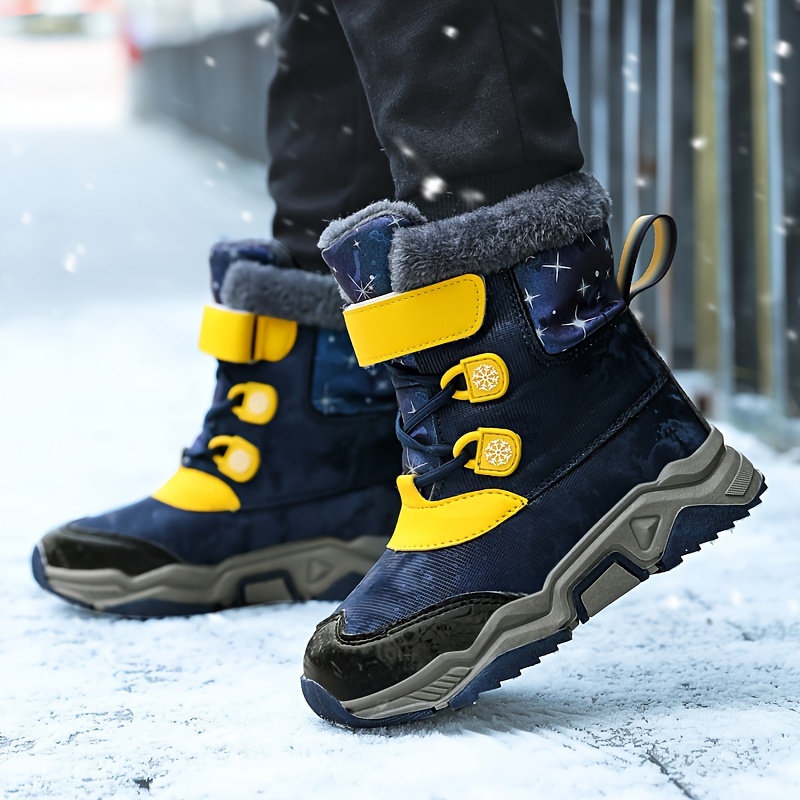 Kids Waterproof Snow Boots - Winter Slip Resistant Cold Weather Shoes For Boys & Girls