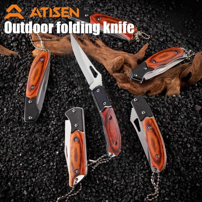 Outdoor Hunting Mini Foldable Knife Stainless Steel Self Defense