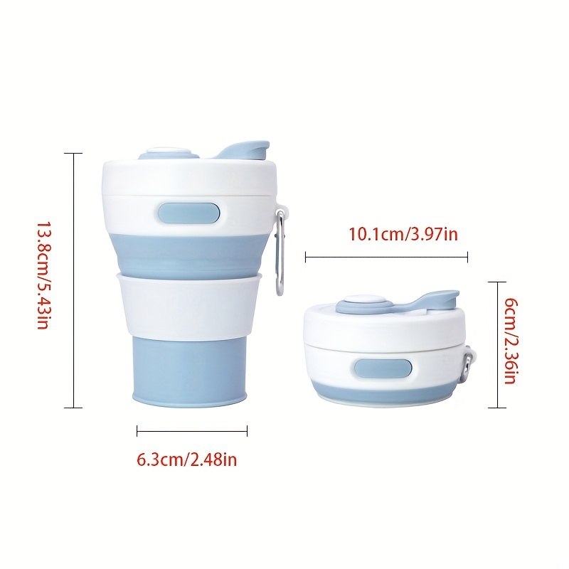 Foldable Coffee Cup With Handle And Lid Creative Portable - Temu