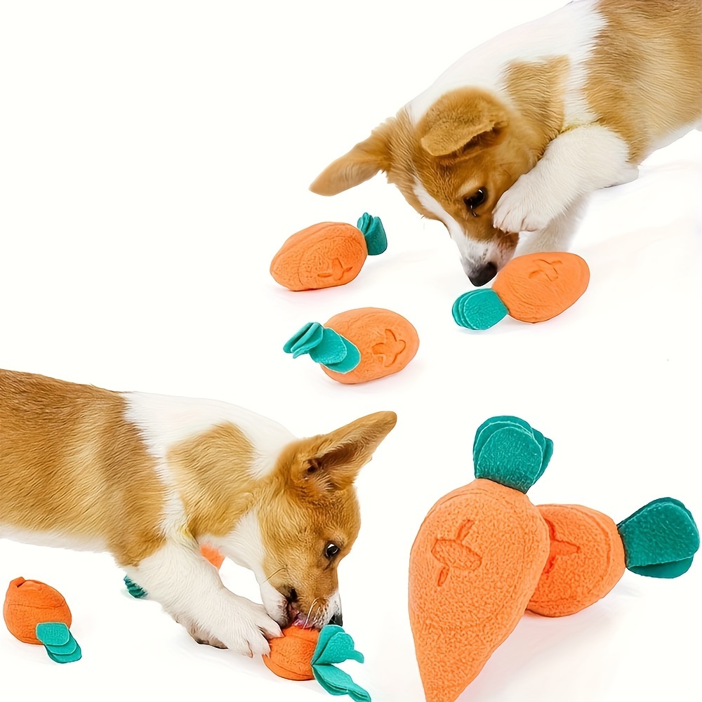 Large Carrot Design Pet Grinding Teeth Squeaky Plush Toy - Temu