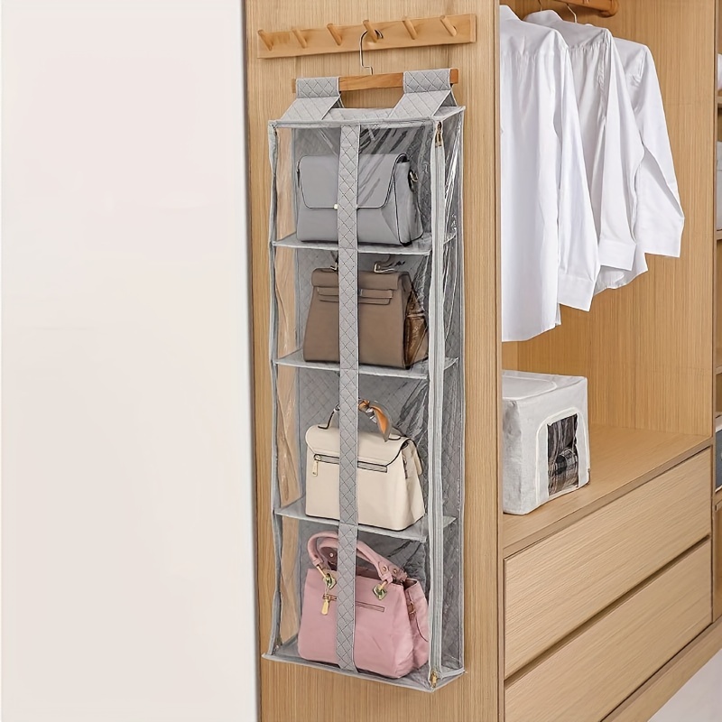 8 Pockets Hanging Bag Organizer Closet Wardrobe Storage - Temu
