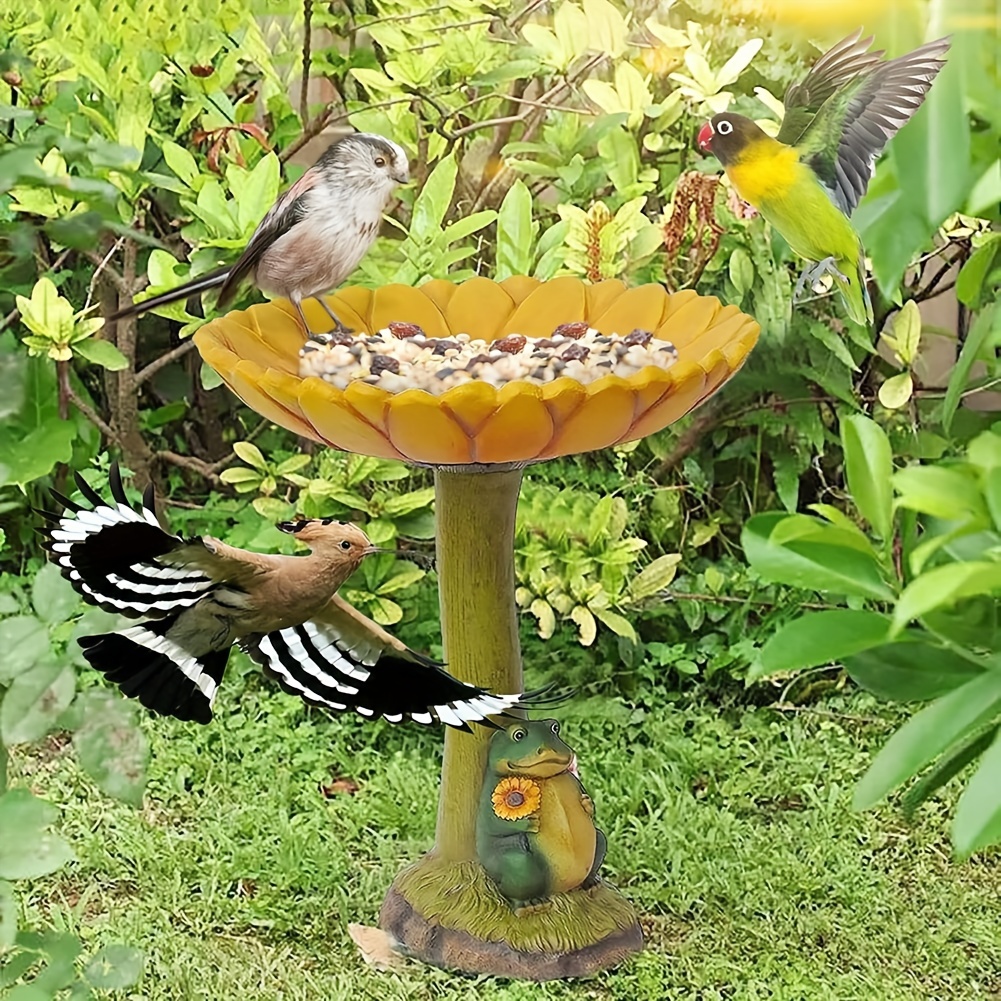 Mangeoire pour Oiseaux en Forme de Chat Distributeur De Graines pour Oiseaux  Vintage décoration de Jardin Décoration extérieure Marron