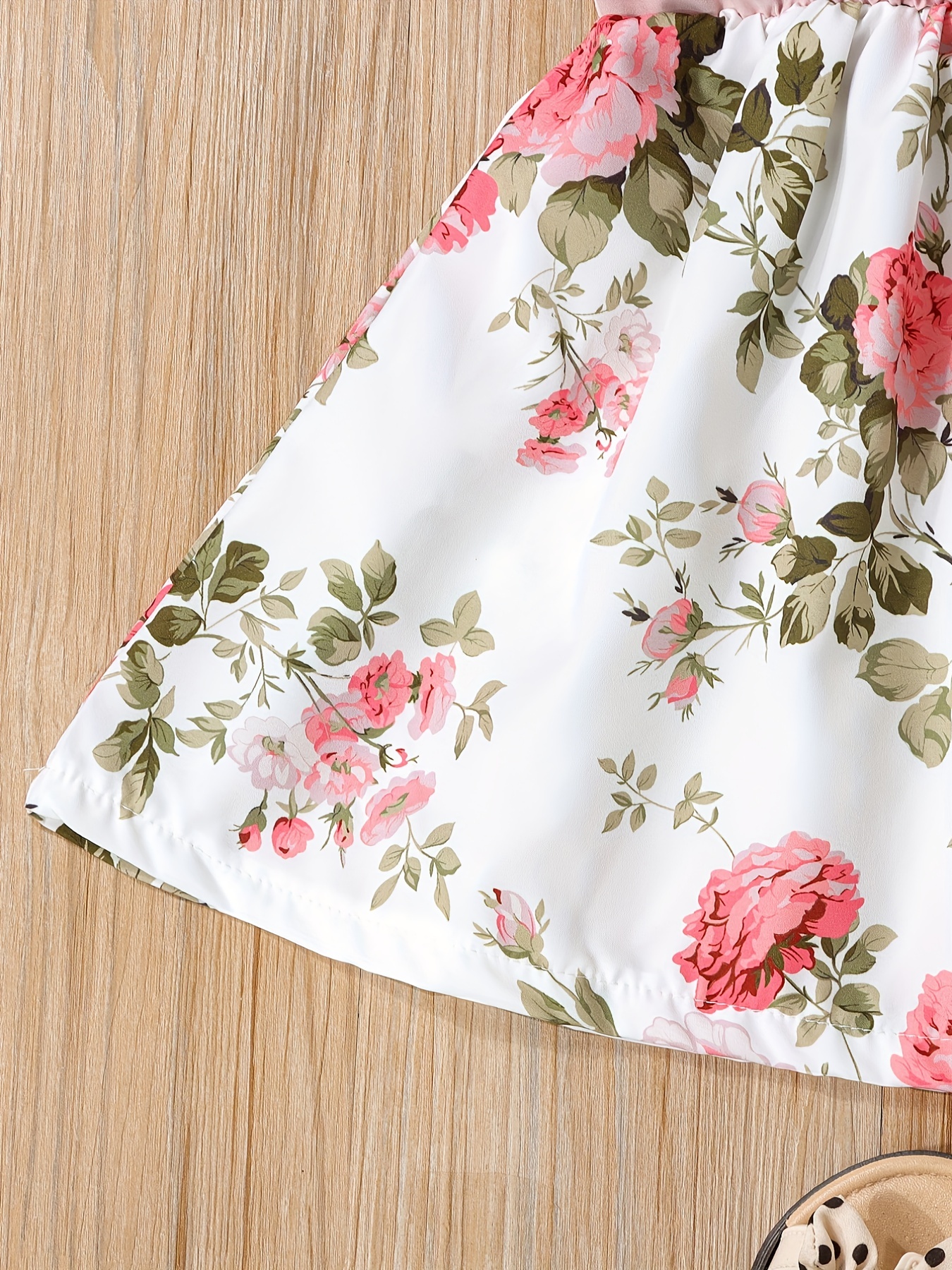 Mexican Dress For Girls - Floral Embroidery Off-Shoulder Cinco De Mayo Outfit