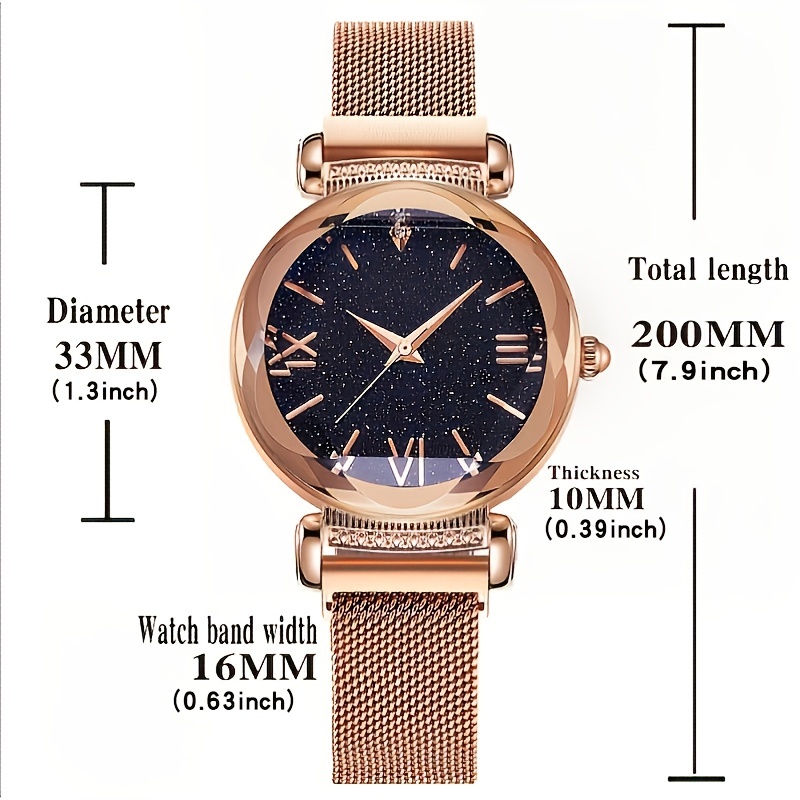 Women starry clearance sky waterproof watch