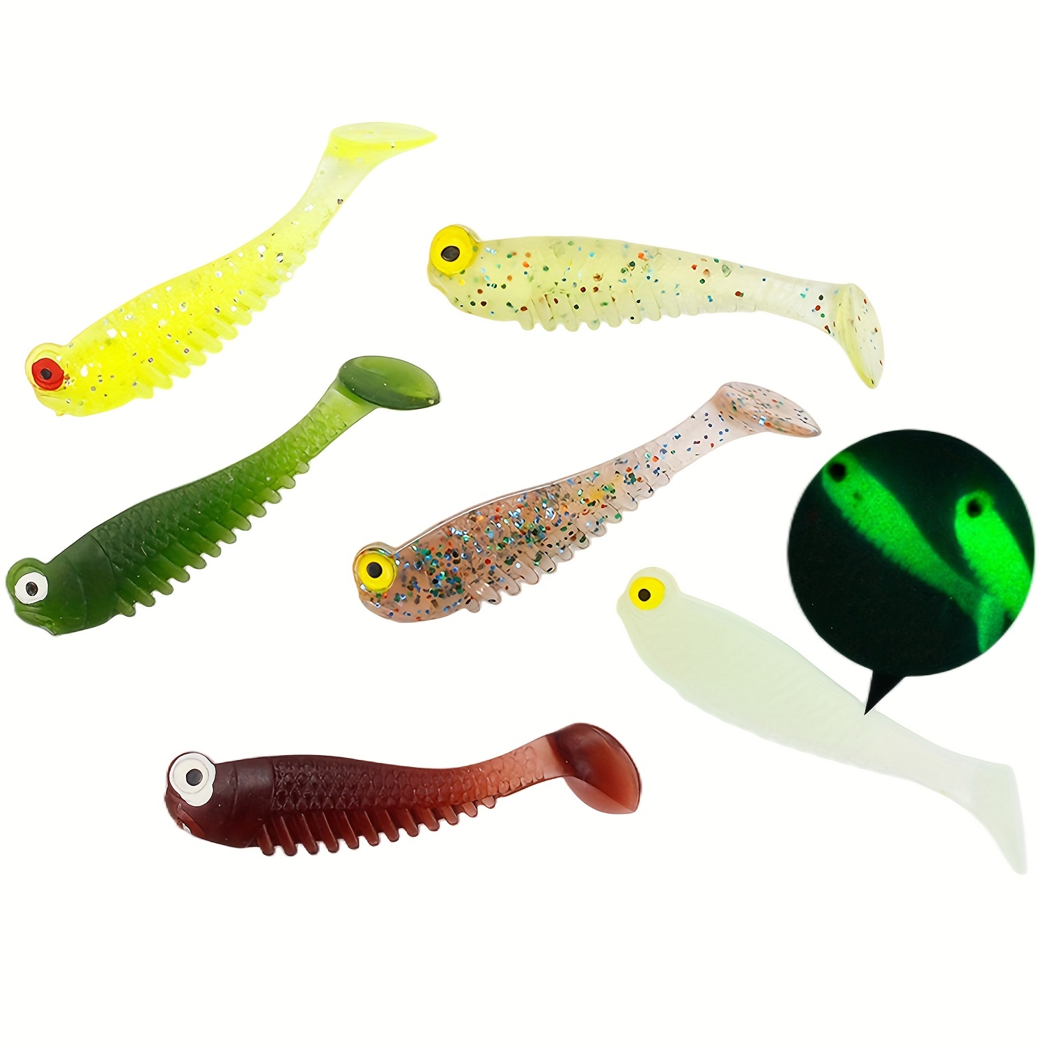 Paddle Tail Fishing Lures Catch Trout Crappie Bass Soft - Temu