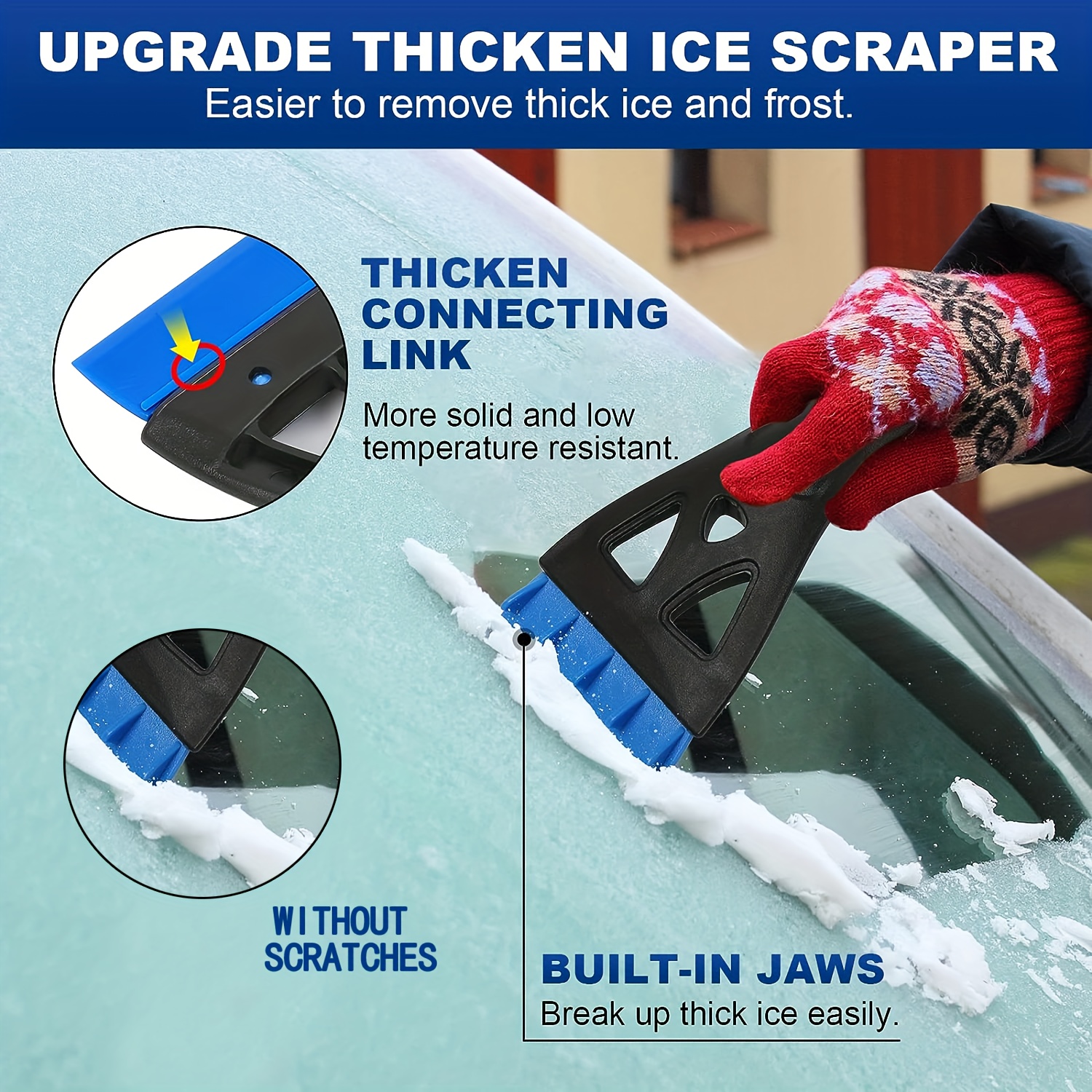 Grattoir à glace, brosse à neige rotative et Portable pour camions