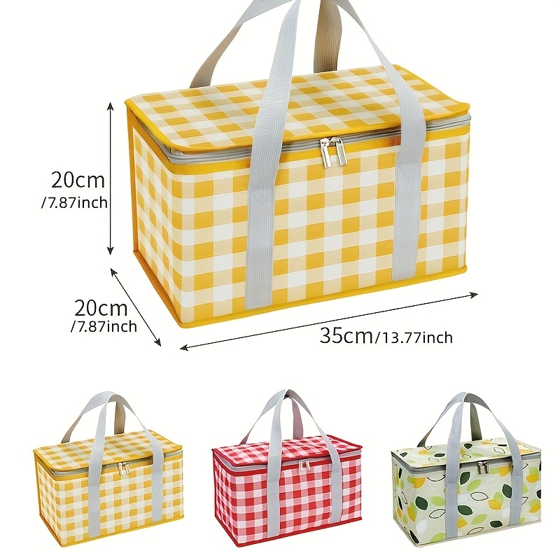

1pc Outdoor Picnic Bag, Thickened Aluminum Film Insulation Box, Picnic Box, Portable Picnic Basket, Camping, Picnic Basket