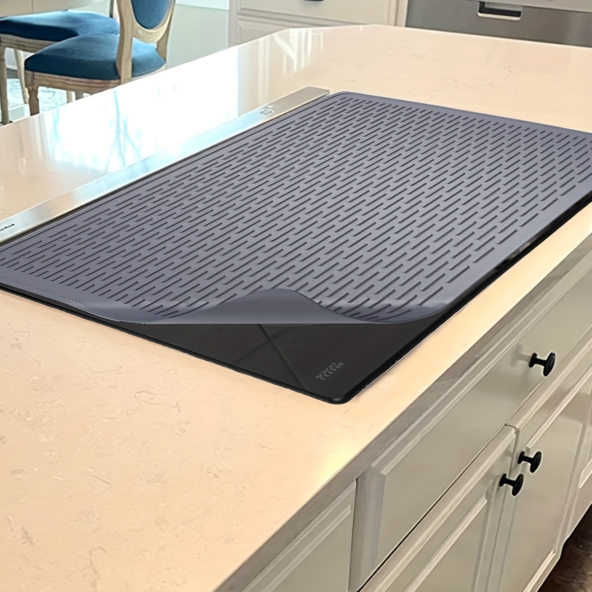 1pc Silicone Stove Mat, Sink Mat, Electric Stove Top Cover Placemat,  Electronic Stove Heat Insulation Mat, Drying Mat, Kitchen Supplies
