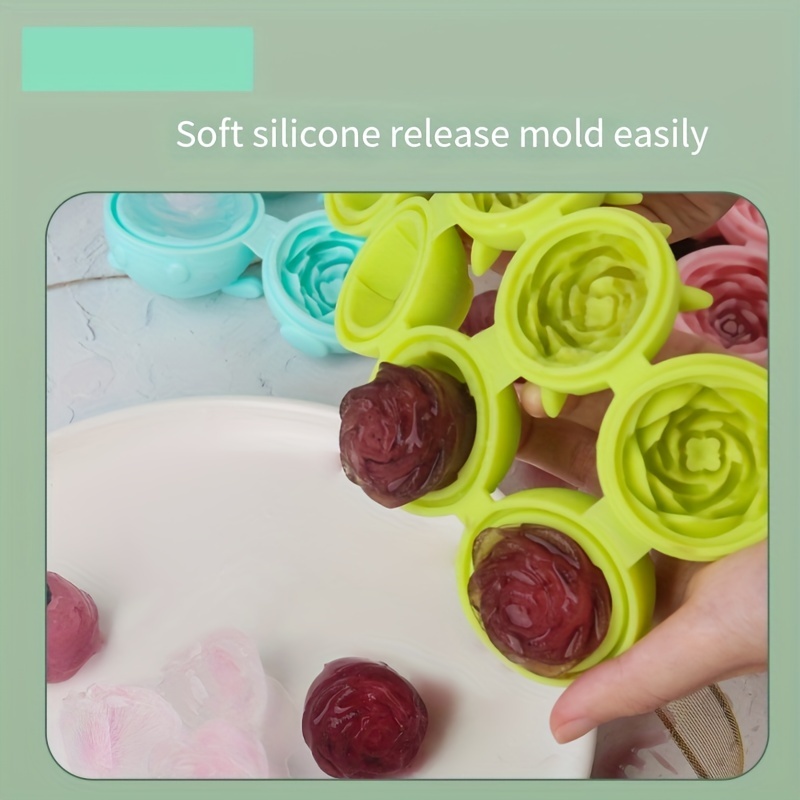 3D Rose Forme Glaçon Moule Silicone Cuisson Glace Crème Fleur 