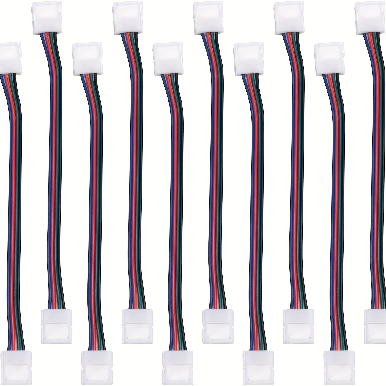 Connecteur d'Extension de Bande LED RGB 5050, 10mm, 4 Broches, 5