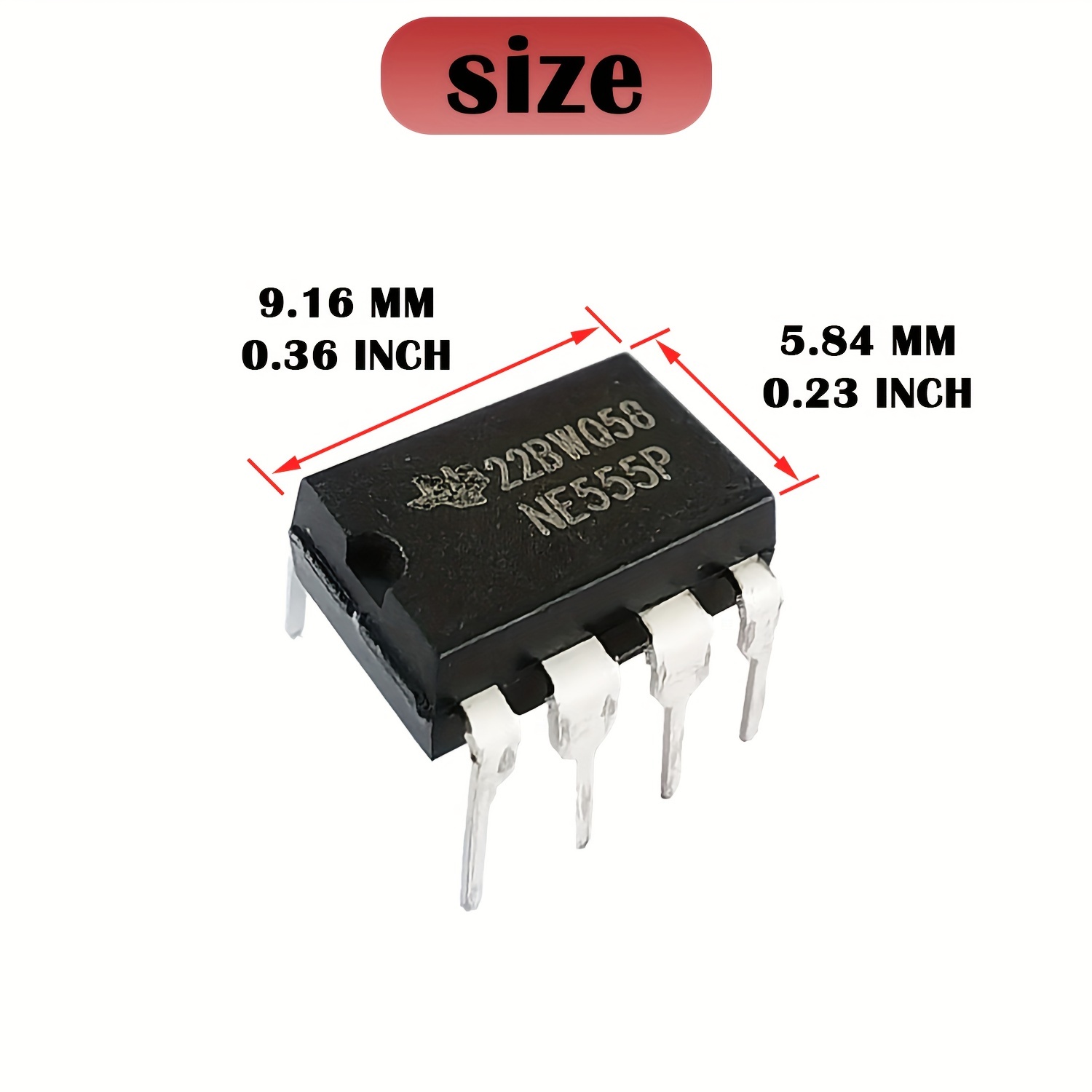 555 Timer 10/20/50/PCS NE555P NE555 DIP-8 SINGLE BIPOLAR TIMERS IC Timer Pins