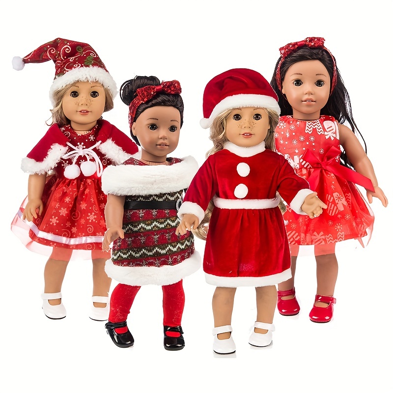 Estilo navideño lindo de muñecas a rayas de niña sobre las - Temu Chile
