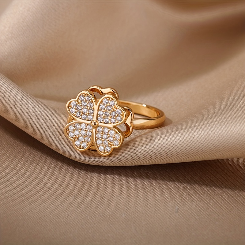 

1pc Ring, Stainless Steel 18k Golden Plated, Lovely In Silvery , Let You Outfits With Your Ear-catching Jewelry As .