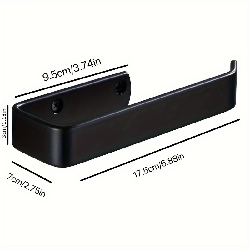 Stylish And Durable Black Towel Bar For Bathroom Punch free - Temu